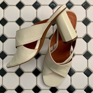L’Intervalle Offwhite Leather Mule Heel Women’s 8.5